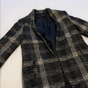 Zara Plaid Overcoat